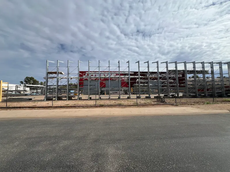 Alice Springs clinic parking — rear of Stratco building