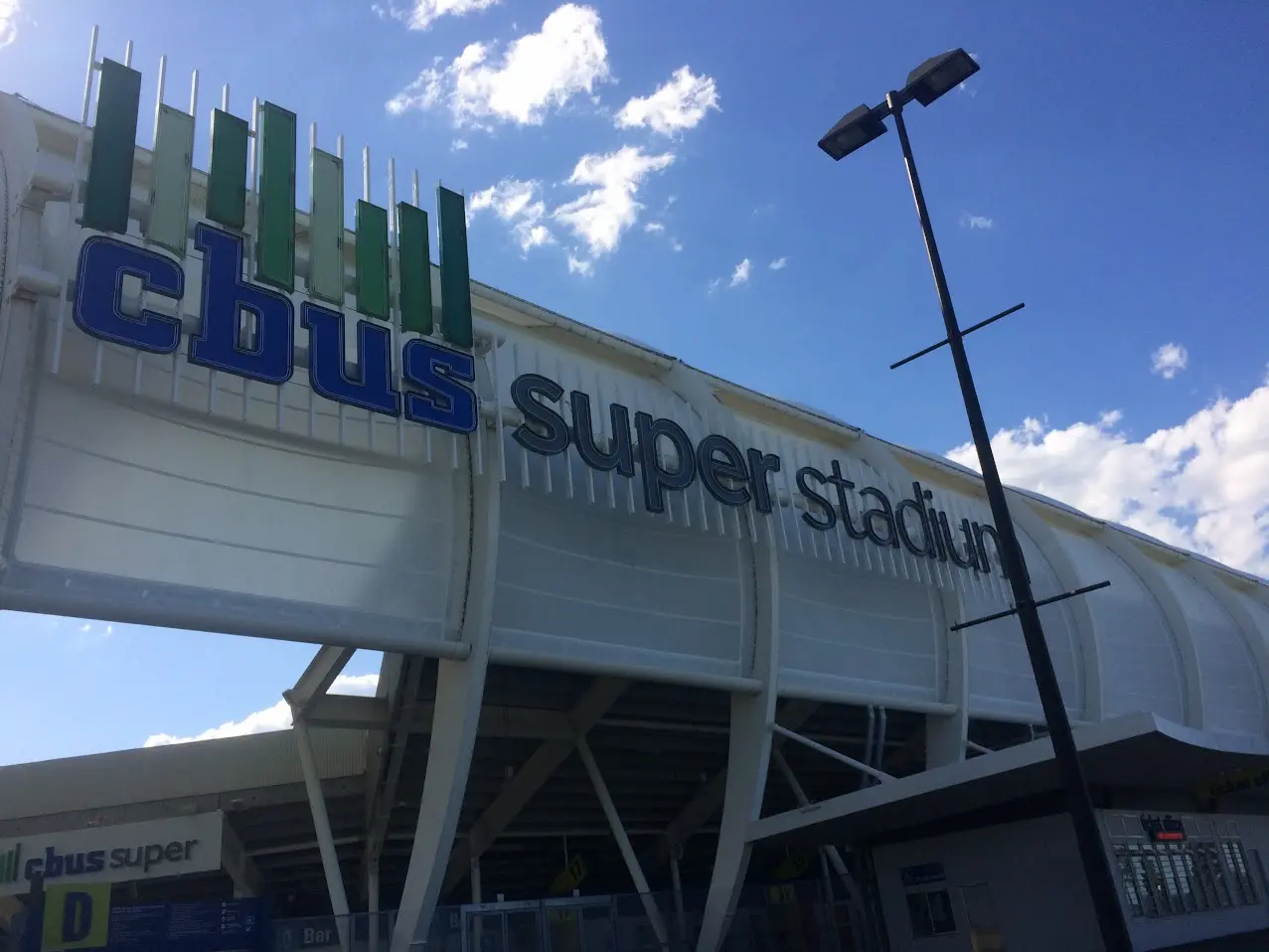 Cbus Super Stadium exterior in Robina, Gold Coast
